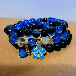 Beaded Charm Bracelet Set